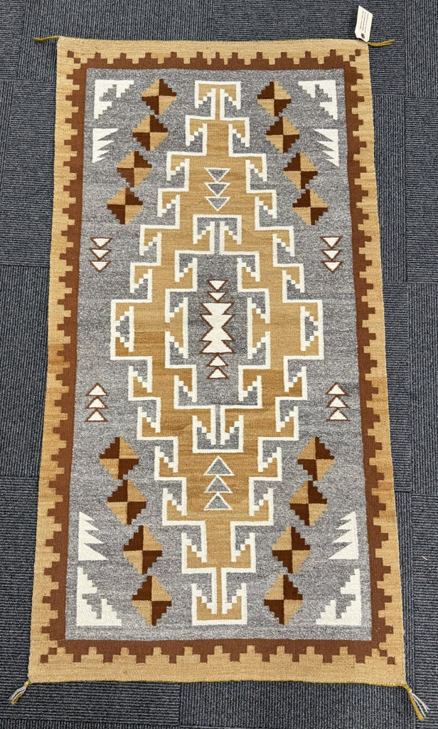 Navajo Two Grey Hills Rug – Antique American Indian Art