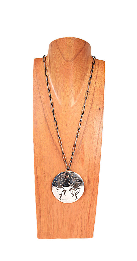 Hopi Pueblo Overlay Necklace By Gary + Elsie Yoyokie – Antique