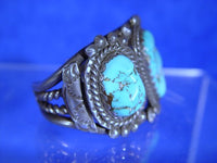 Heavy Navajo Turquoise and Sterling Silver Bracelet by Dan Simplicio
