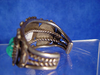 Heavy Navajo Turquoise and Sterling Silver Bracelet by Dan Simplicio