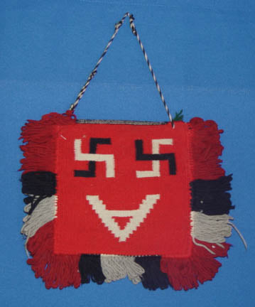 Navajo Germantown Purse with fringe "A" motif