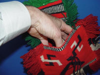 Navajo Germantown Purse with fringe "A" motif