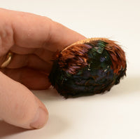 Miniature Pomo Feathered Basket by Enrique Arroyo