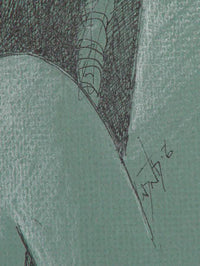 Original pen and chalk by Neil David, Hopi (b1944)