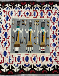 Navajo Yei Rug Teec Nos Pos Triple Border