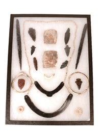 Framed Obsidian, Stone and Shell Artifacts