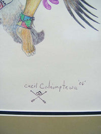 Colored Pencil drawing by master Hopi Artist Cecil Calnimptewa
