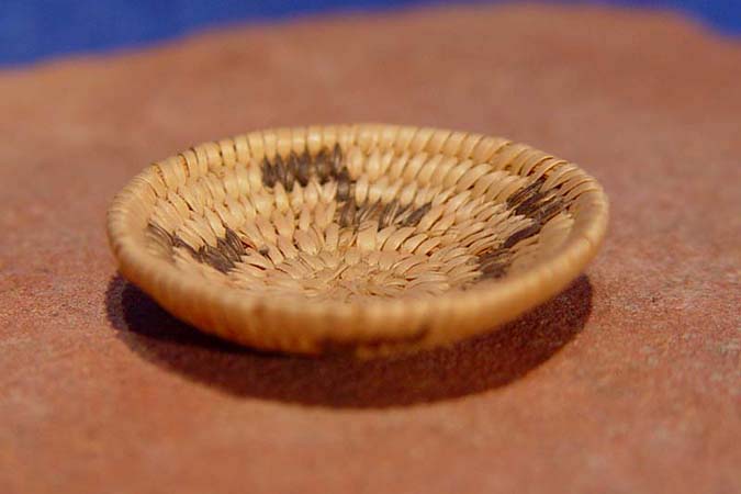 Miniature Pima Basket 1930-40: Very fine and smooth. Extra nice!
