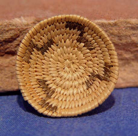 Miniature Pima Basket 1930-40: Very fine and smooth. Extra nice!