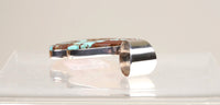 Navajo Pendant: Sterling Silver and Two Triangular Roystone NV Turquoise Stones
