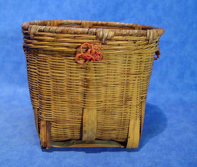 Antique Basket with small Red Cloth Ties