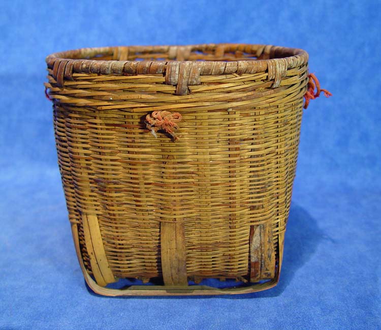 Antique Basket with small Red Cloth Ties