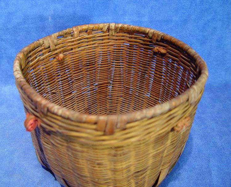 Antique Basket with small Red Cloth Ties