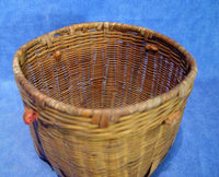 Antique Basket with small Red Cloth Ties