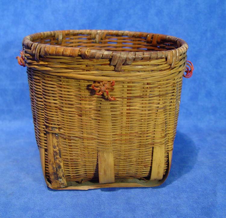 Antique Basket with small Red Cloth Ties