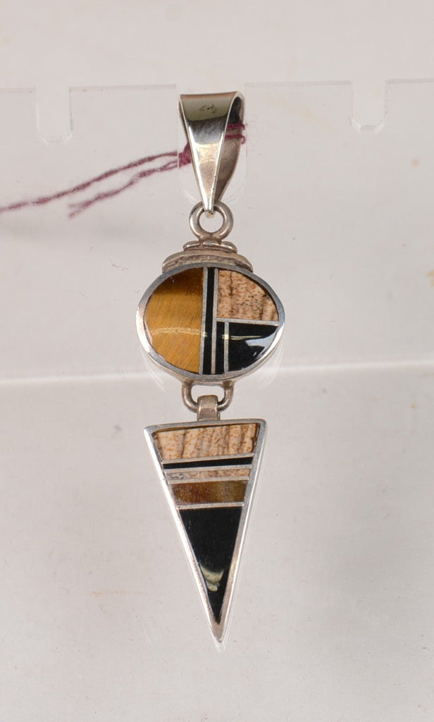 Navajo Inlay Contemporary Pendant