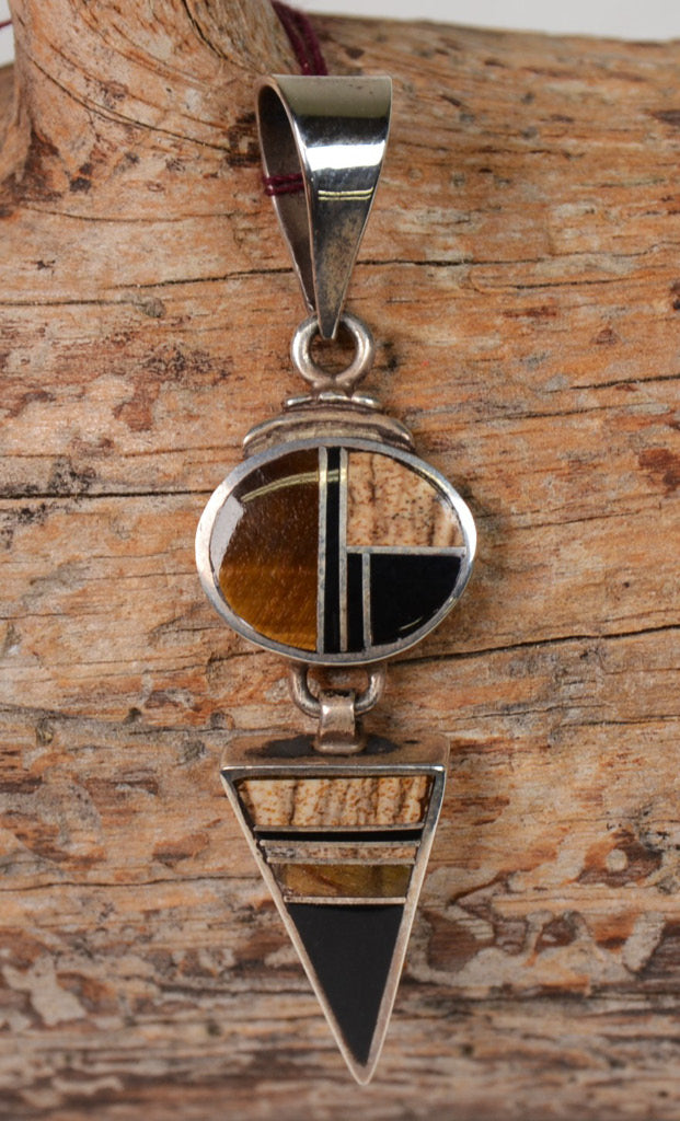 Navajo Inlay Contemporary Pendant