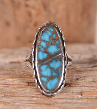 Navajo Sterling Silver and Turquoise Inlay Ring