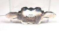 Large Navajo Pin / Broach, Spondylus Shell and Onyx by Aaron Toadlena
