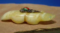 Zuni Badger Fetish in Yellow Calcite by Leland Boone