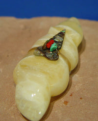 Zuni Badger Fetish in Yellow Calcite by Leland Boone