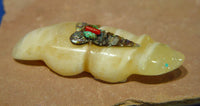 Zuni Badger Fetish in Yellow Calcite by Leland Boone