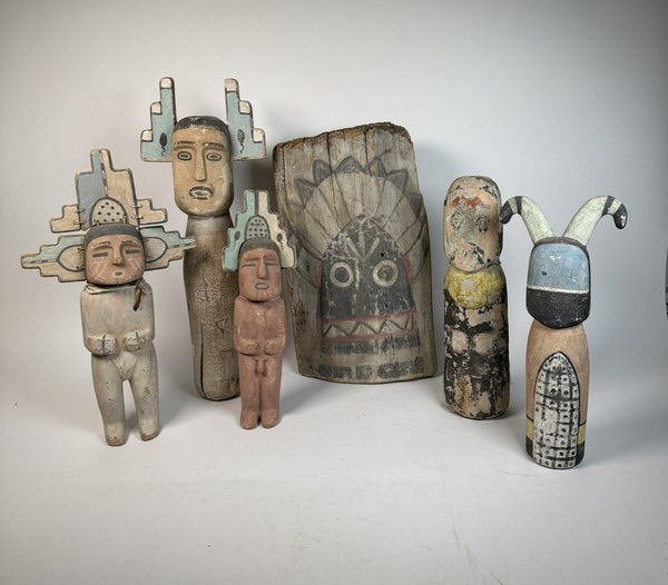 Hopi Pueblo Kiva Type Figurines By Walter Howato 1 of 6 Set
