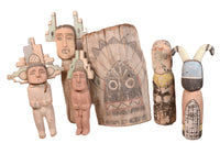 Hopi Pueblo Kiva Type Figurines By Walter Howato 1 of 5 Set