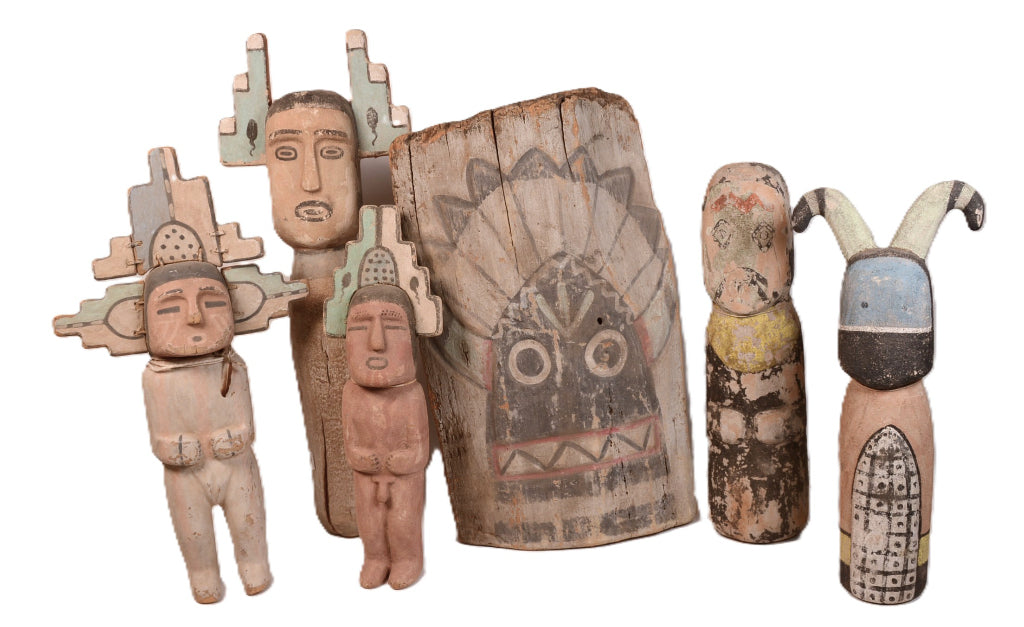 Hopi Pueblo Kiva Type Figurines By Walter Howato 1 of 5 Set
