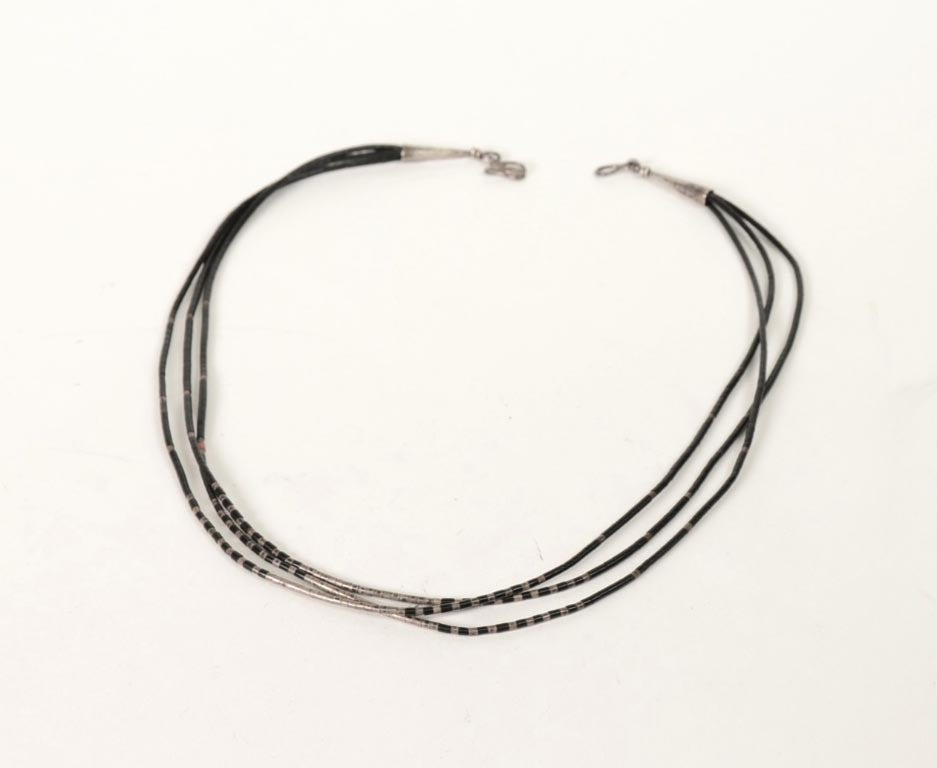 Santo Domingo Pueblo Three Strand Heishi Necklace