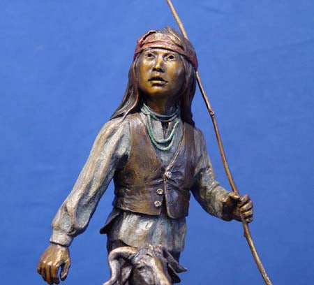Bronze by Susan Kliewer, "Dawn Boy's Song"