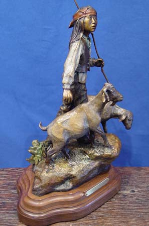 Bronze by Susan Kliewer, "Dawn Boy's Song"