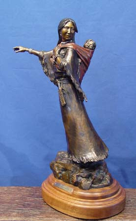Bronze by Susan Kliewer, "Sacajawea"