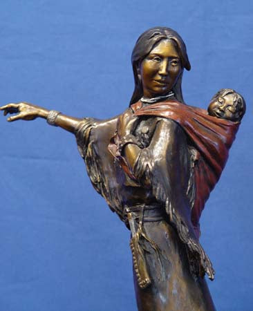 Bronze by Susan Kliewer, "Sacajawea"