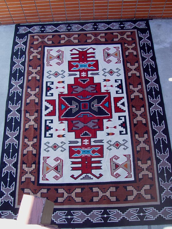 Southwest Area Rug, Navajo Teec Nos Pos Style, Contemporary 10' x 14'