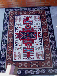 Southwest Area Rug, Navajo Teec Nos Pos Style, Contemporary 10' x 14'
