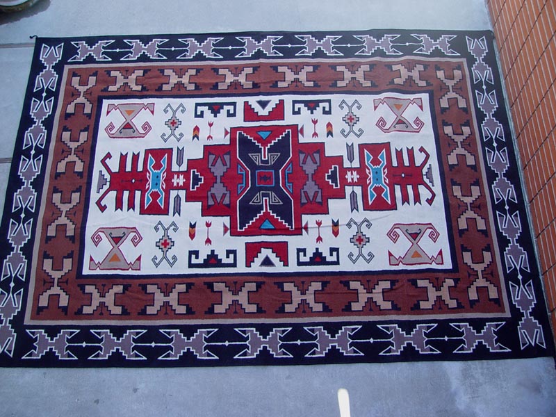 Southwest Area Rug, Navajo Teec Nos Pos Style, Contemporary 10' x 14'