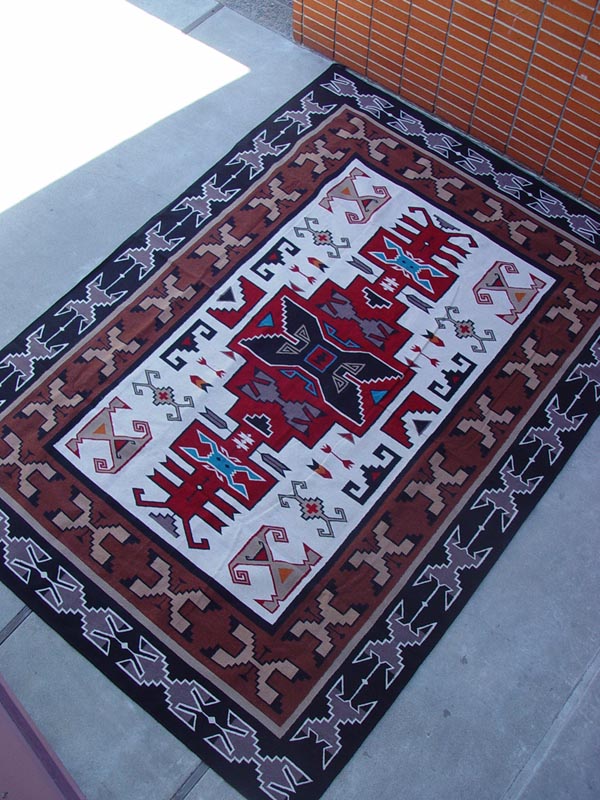Southwest Area Rug, Navajo Teec Nos Pos Style, Contemporary 10' x 14'