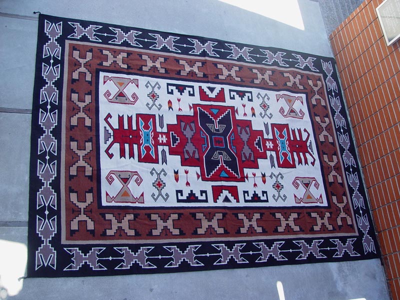 Southwest Area Rug, Navajo Teec Nos Pos Style, Contemporary 10' x 14'