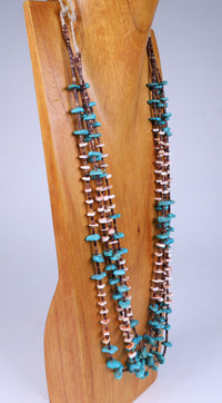 Zuni or Santo Domingo 4 Strand Multicolor Necklace