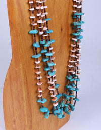 Zuni or Santo Domingo 4 Strand Multicolor Necklace