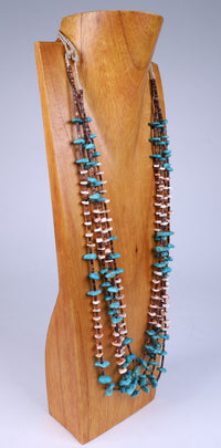 Zuni or Santo Domingo 4 Strand Multicolor Necklace