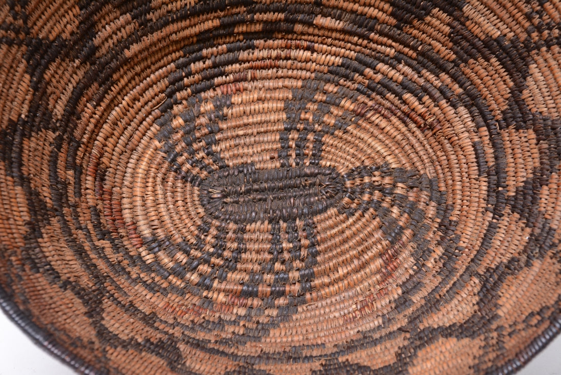 Apache Polychrome Basketry Bowl - Sun Motif