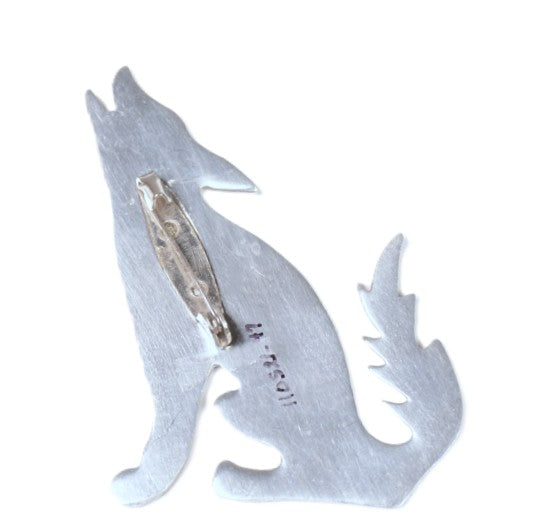 Navajo Sterling Silver Coyote Pin