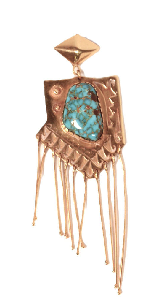 Mescalero Apache 14k Gold Pendant By Master Silversmith Carlos White Eagle
