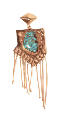 Mescalero Apache 14k Gold Pendant By Master Silversmith Carlos White Eagle