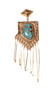 Mescalero Apache 14k Gold Pendant By Master Silversmith Carlos White Eagle
