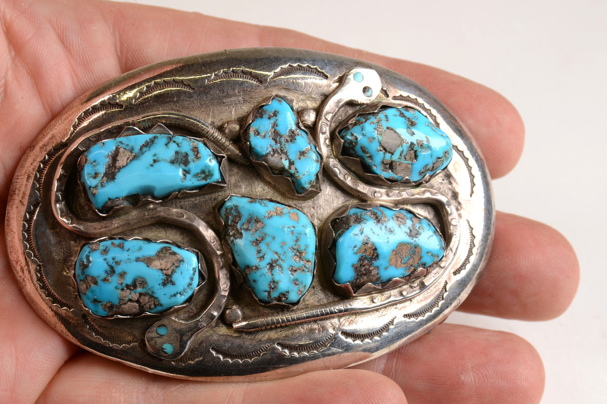 Zuni Belt Buckle by Effie Calavaza