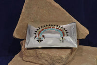Zuni Pueblo Indian BUCKLE and BOLO Inlay Set By H. L. Lanyate