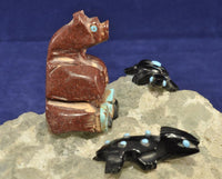 Zuni Fetish; Multiple Fetishes on Stone